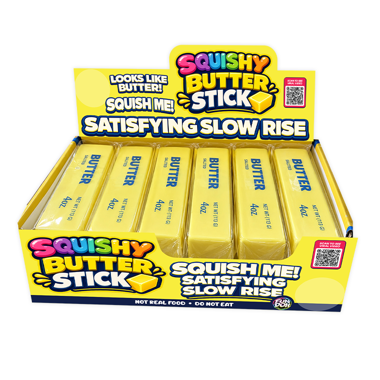Fun Doh 6" Butter Stick Slow-Rise Squishy Toy (Each)