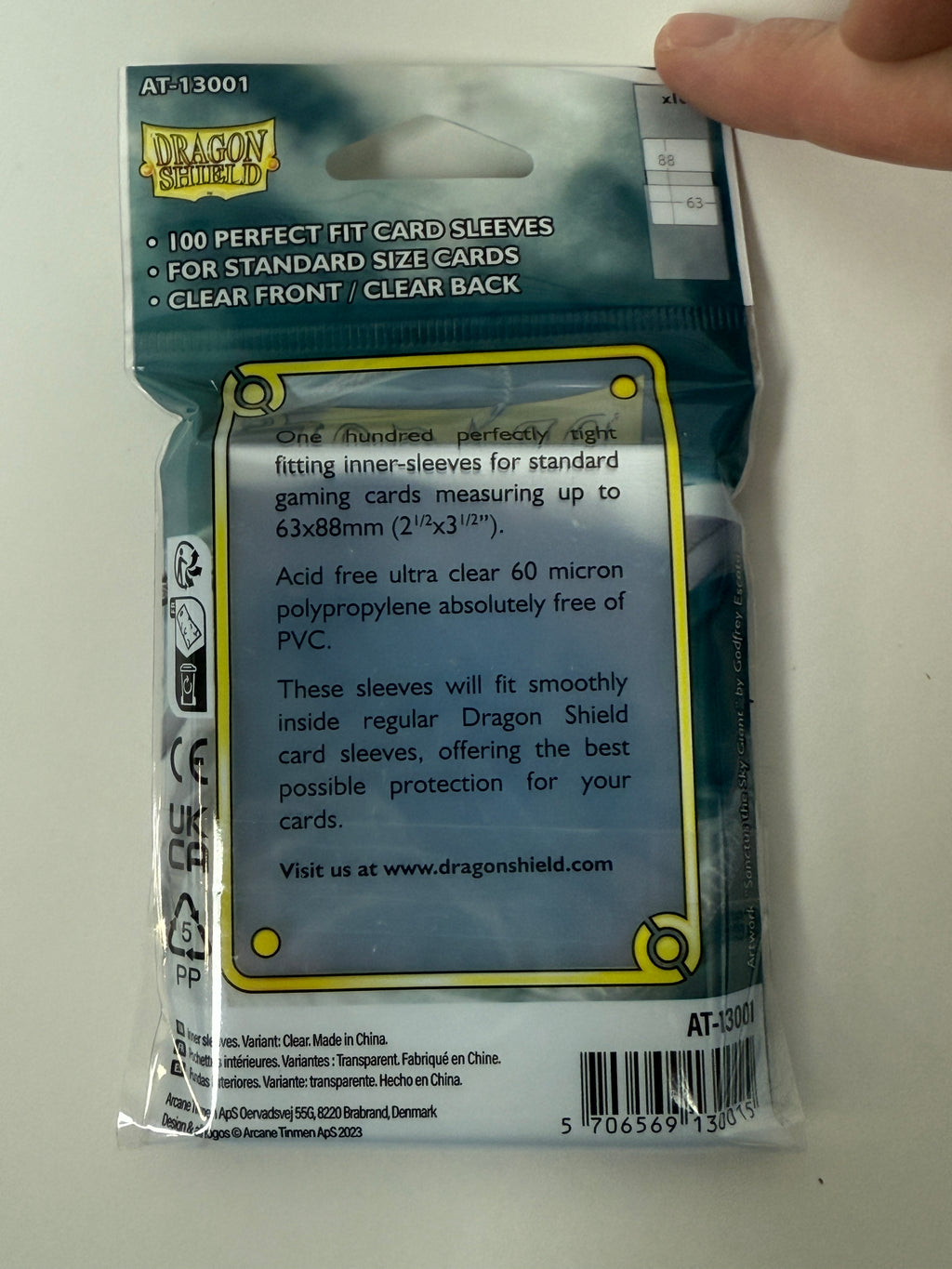 Dragon Shield Perfect Fit Inner Card Sleeves - Clear
