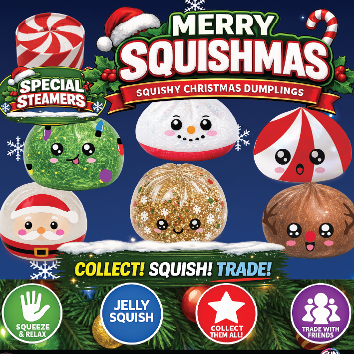 Fun Doh Christmas Dumpling Squishy Toy (Each - Chosen at Random)