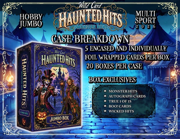 2026 Wild Card Haunted Hits Multi-Sport Jumbo Hobby Box