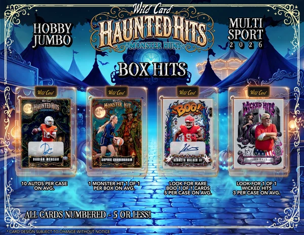 2026 Wild Card Haunted Hits Multi-Sport Jumbo Hobby Box
