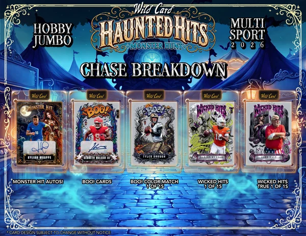 2026 Wild Card Haunted Hits Multi-Sport Jumbo Hobby Box