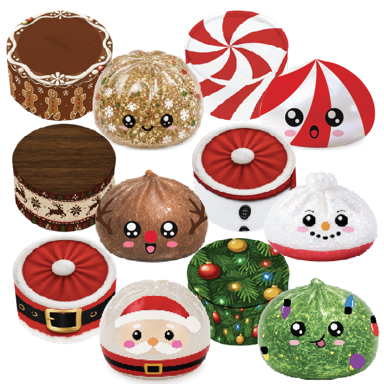 Fun Doh Christmas Dumpling Squishy Toy (Each - Chosen at Random)
