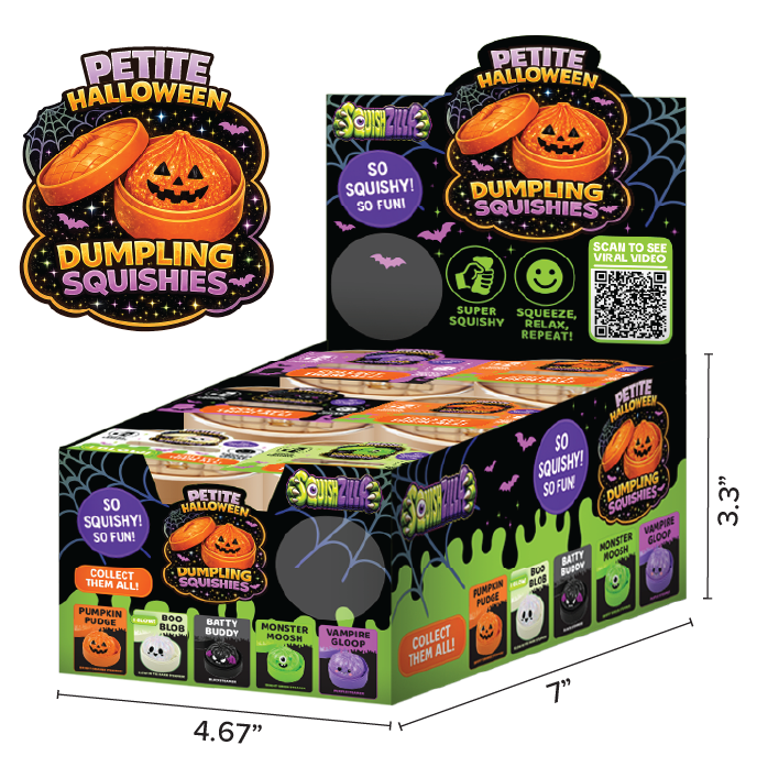Fun Doh Petite (Mini) Halloween Squishy Dumplings (Each - Chosen at Random)