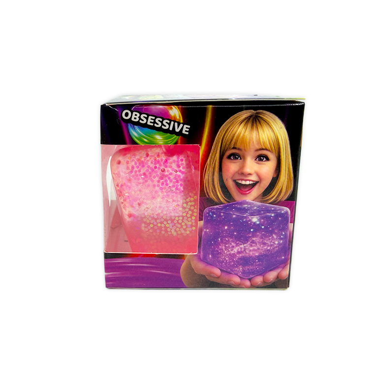 Fun Doh Squish & Squeeze Sparkle Cube Fidget Toy (Each - Random Color)